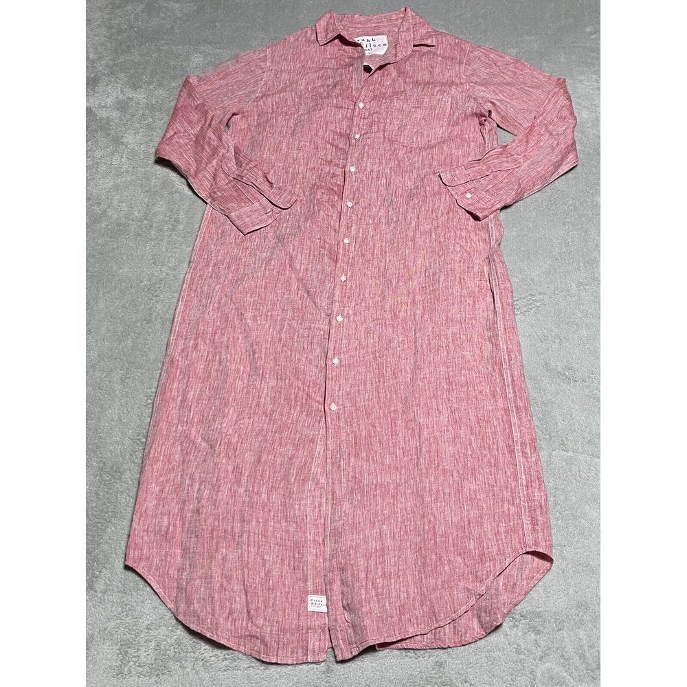 Frank & Eileen Pink Raglan Long Sleeve Shirt Dress